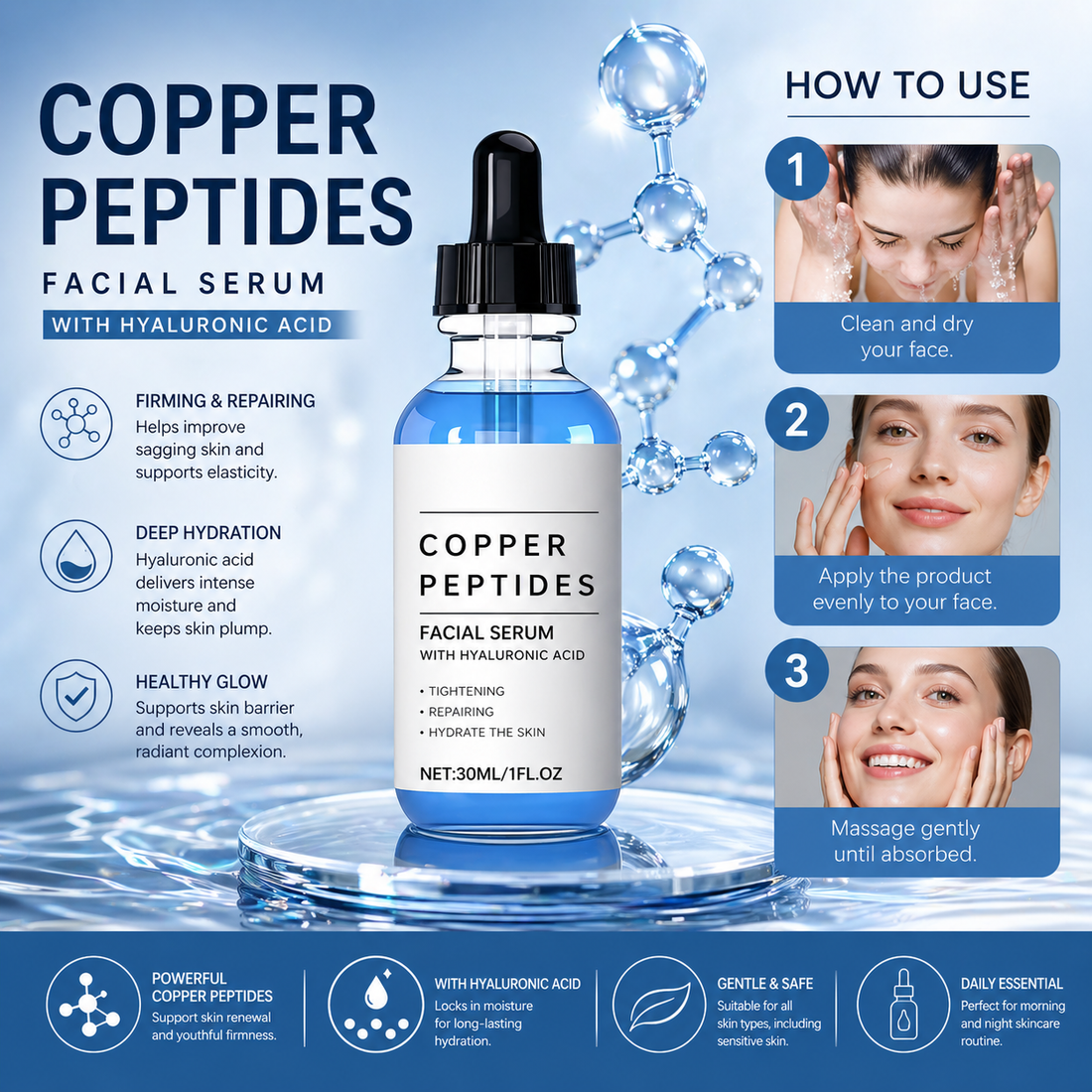 Transform Your Skin: The Anti-Aging Benefits of GHK-CU Copper Peptide Serum - Beautime