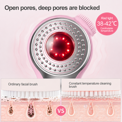 LED Sonic Silicone Facial Cleansing Brush