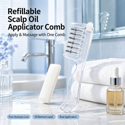 Refillable Scalp Oil Applicator Comb