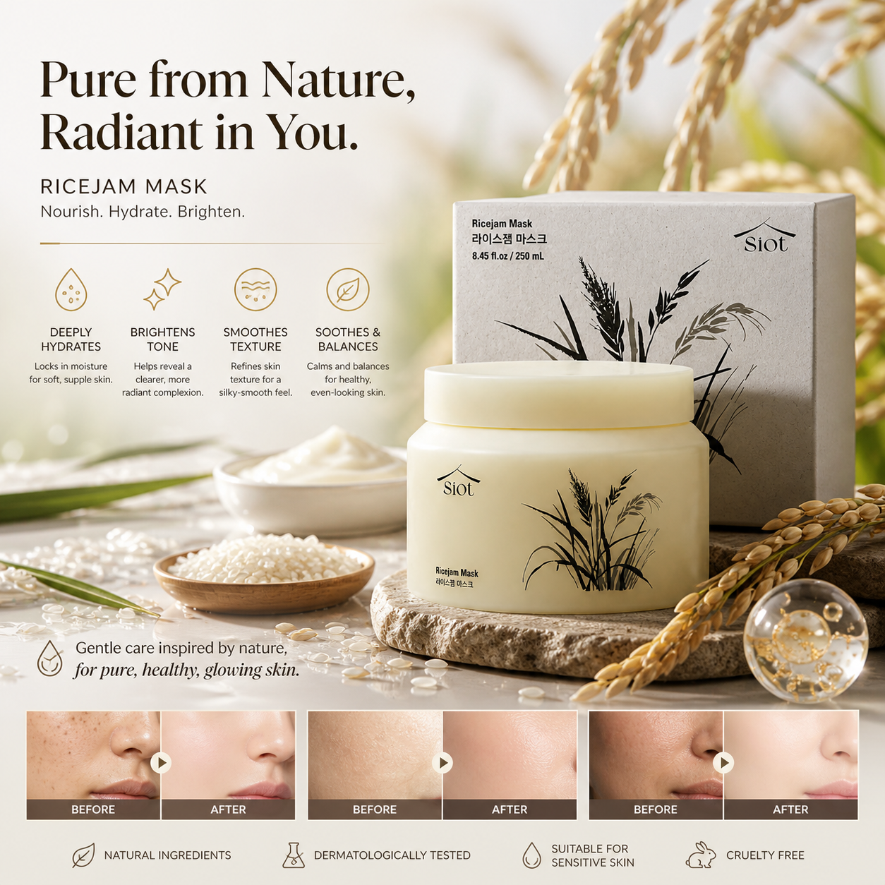 Korean Rice Jam Mask - Beautime