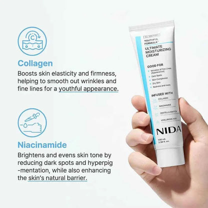 NIDA Youthful Formula Ultimate Moisturizing Cream - 100mL for Radiant Skin