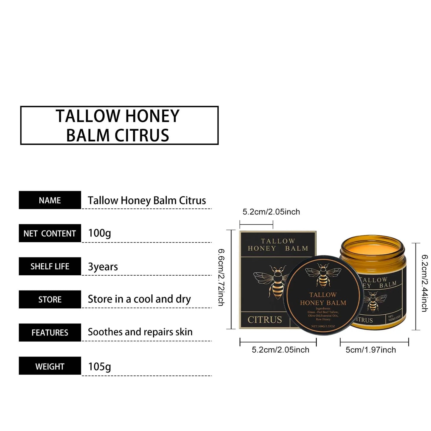 Tallow Honey Glow Cream