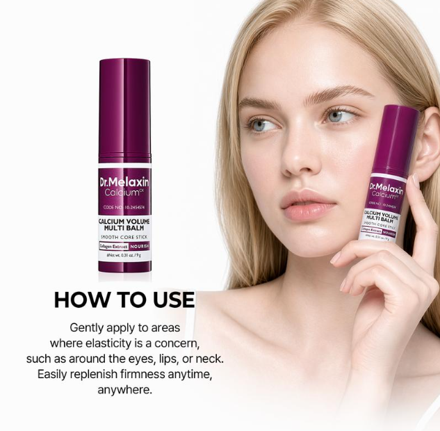 ByS-Store K-Beauty Anti-Aging Eye Care Calcium & Collagen Multi Balm Stick, 9g, with a sleek twist-up applicator and nourishing formula.