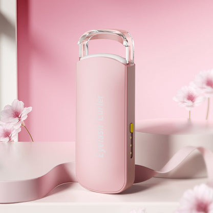 Pink USB rechargeable heated eyelash curler product image