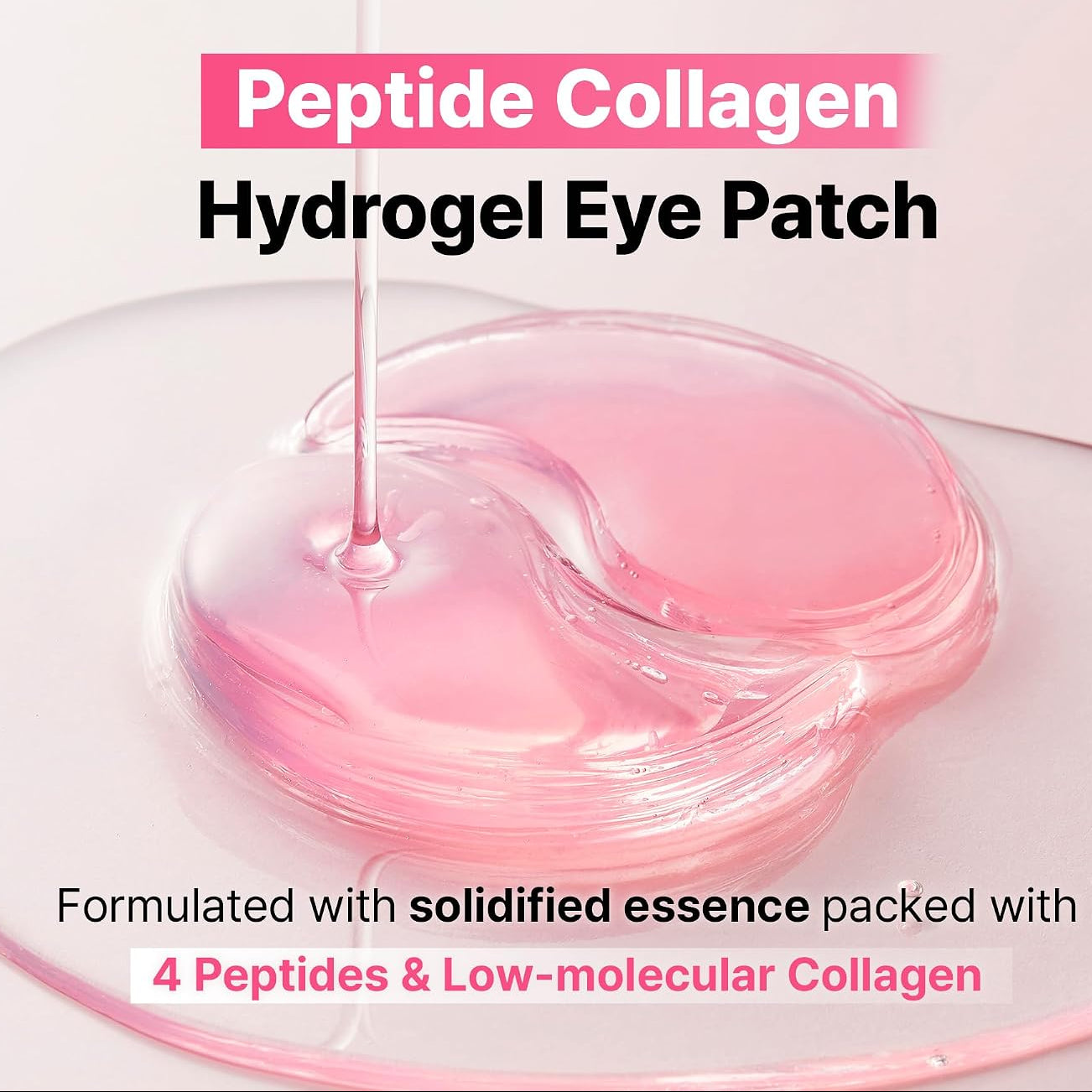Peptide Collagen Hydrogel Eye Patch texture with four peptides and low-molecular collagen