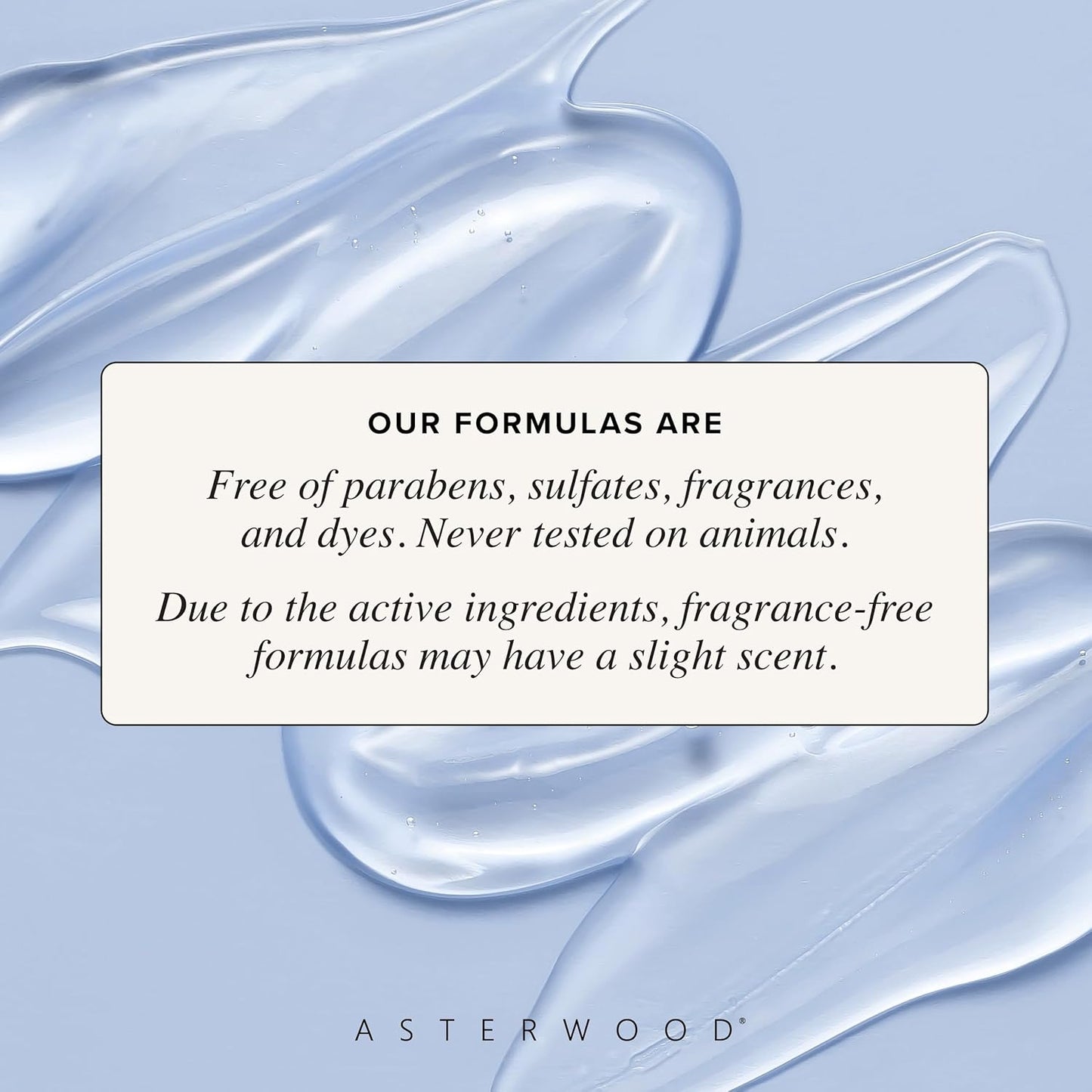 Asterwood Copper Peptide Face Serum formula free from parabens, sulfates, fragrance and dyes