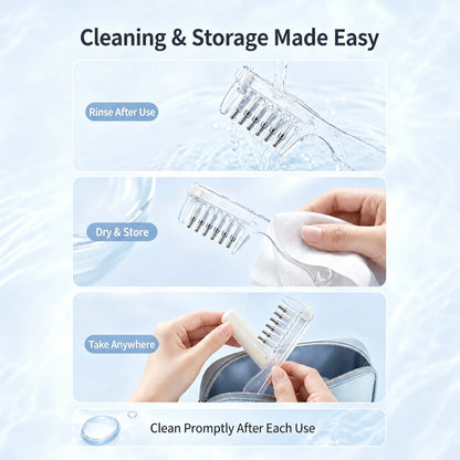 How to clean and store the refillable scalp applicator comb